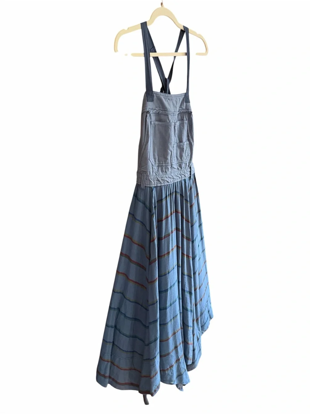NWT FREE PEOPLE So It Goes Maxi Dress Oceanview Combo S - Picture 5 of 13
